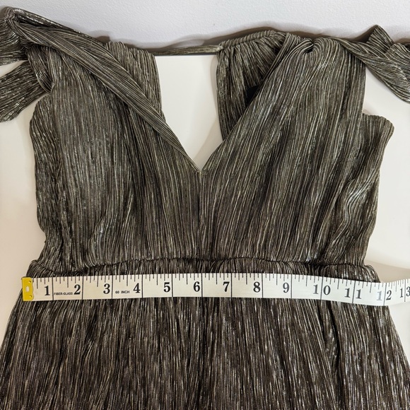 Sabina Musayev - Helena Metallic Tiered Maxi Dress in Gold size xsmall - Picture 11 of 11